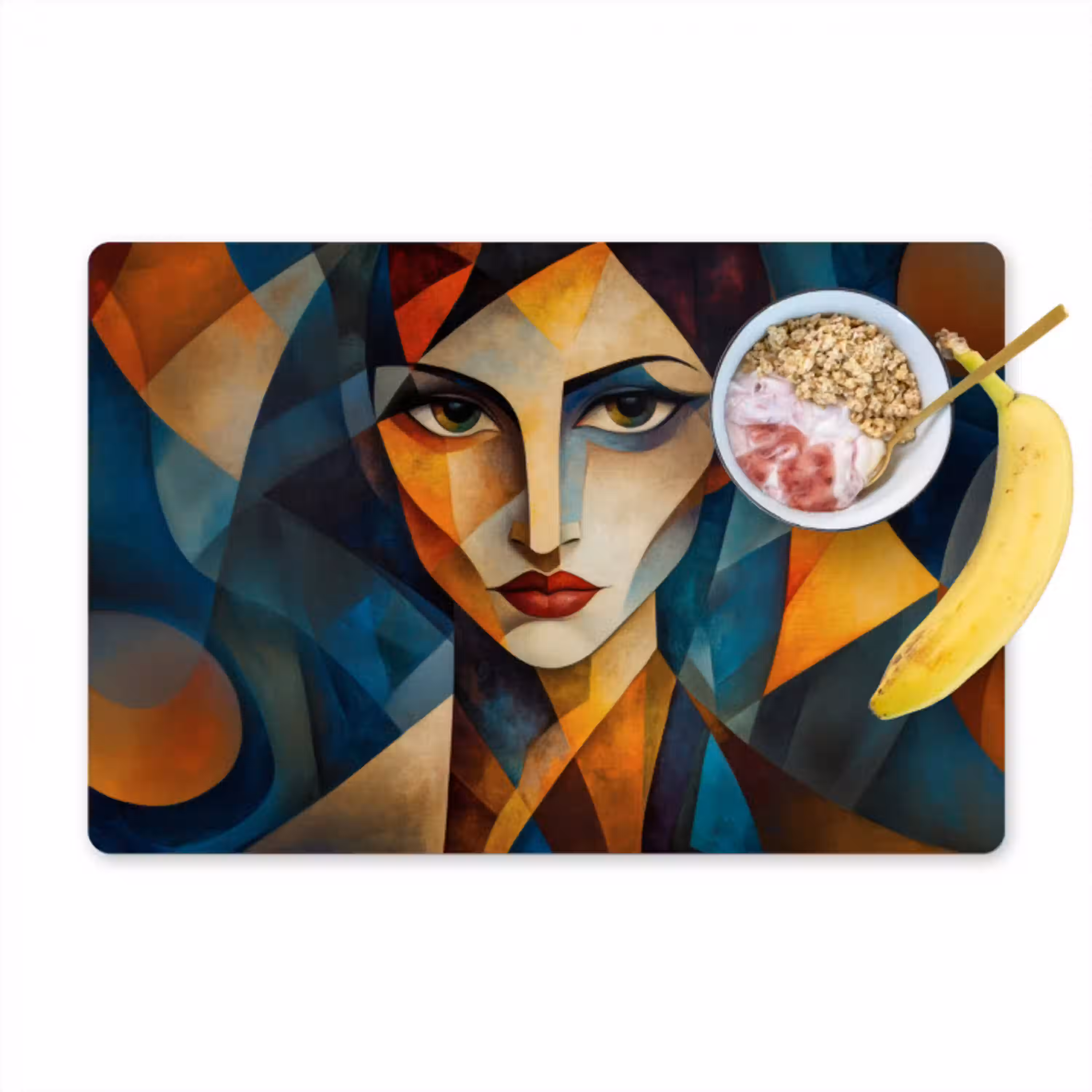 Portret - Abstract - Vormen Placemat vinyl groot -zzzproduct_Kitchenyeah-website