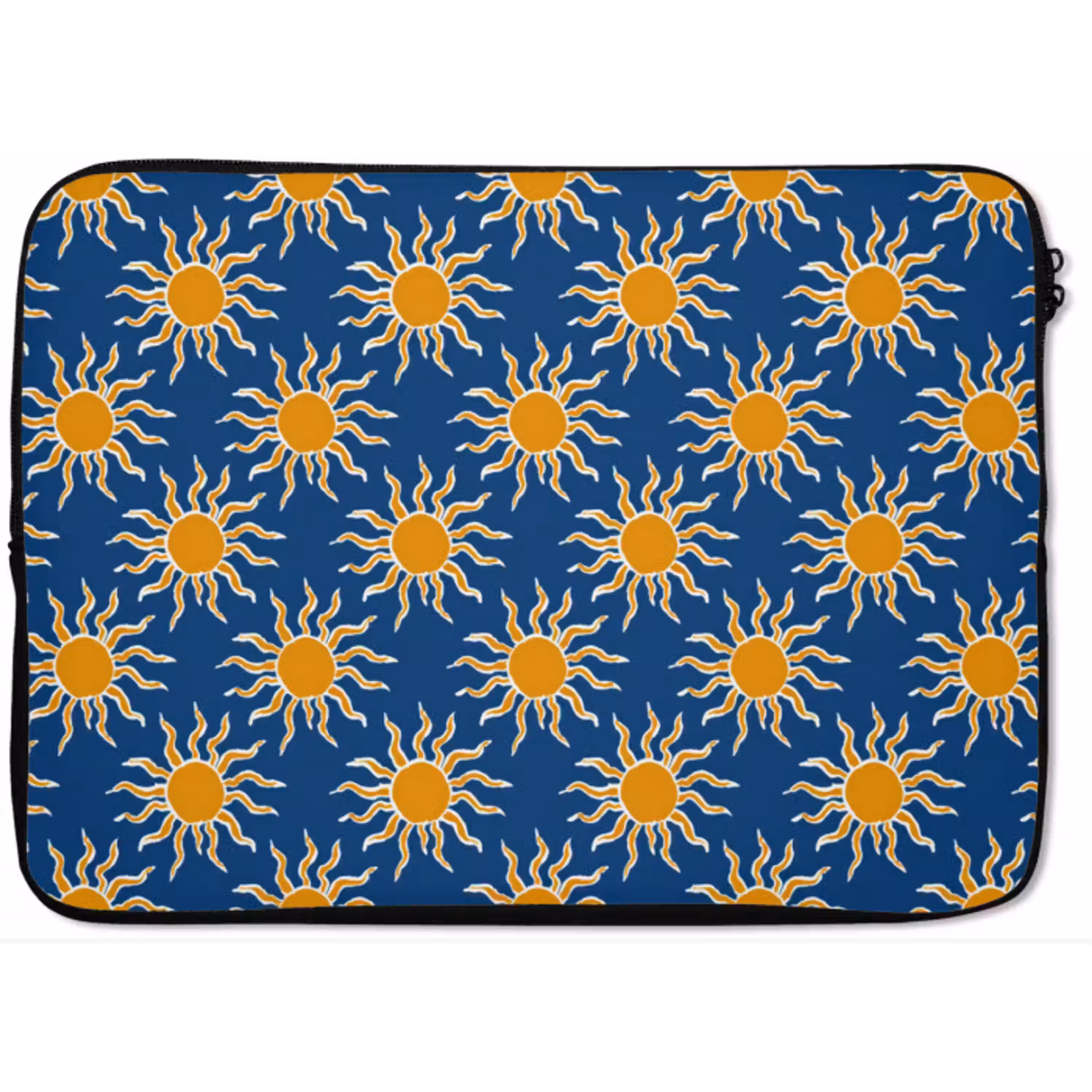 Zon - Patroon - Blauw laptophoes neopreen klein 279 -zkaufland3dotto
