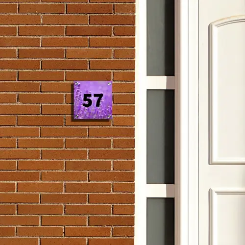 Lavendel - Traditioneel Naambord Vierkant klein -sfeer3-XS
