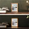 Duinen - Gras - Wolken - Beige Light Box met kabel (Tafellamp) klein -sfeer3