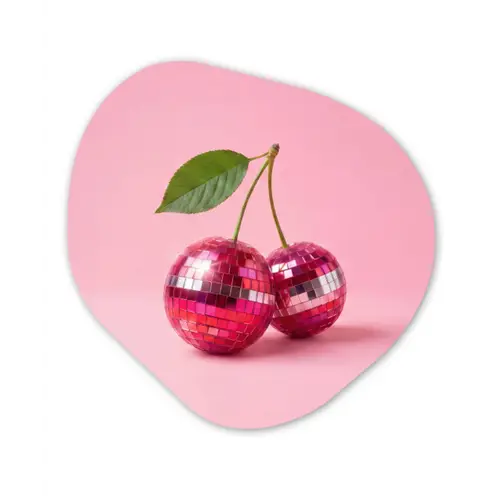 Disco - Kersen - Roze Wandcirkel Organisch Forex 3mm klein -3d