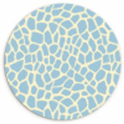 Giraf - Modern - Blauw Wandcirkel kunststof plaat 5mm dik klein 188 -3d