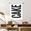 Zwart - Cake - Eten - Decoratie Wandkleed katoen klein -sfeer5