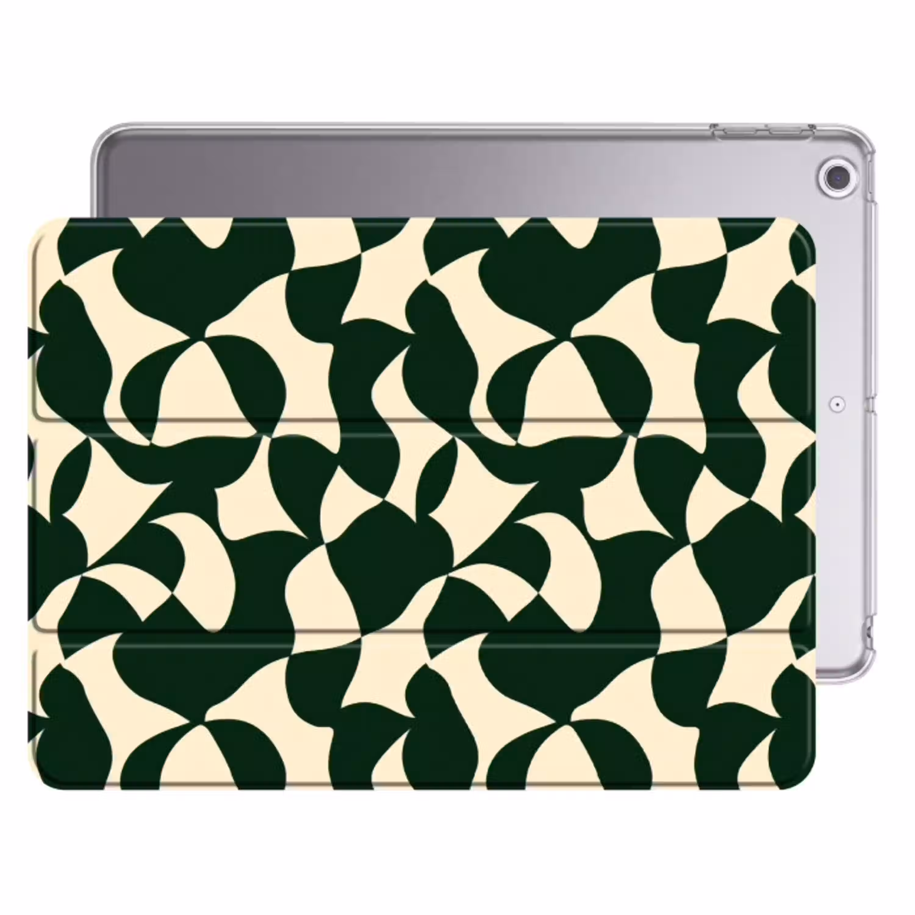 Groen - Organische vlakken - Crème Apple iPad 2017 middel 1172 -threedimensional_3d_global
