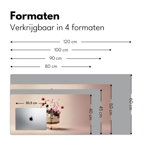 Cheesecake - Eten - Roze - Taart Muismat XXL klein -sfeer5