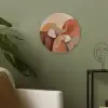 Olifanten - Oranje - Abstract Akoestische PET Vilt - Rond klein -sfeer2