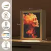 Schedel - Oranje - Zijaanzicht - Vlammen Light Box met kabel (Tafellamp) klein -USP_NL