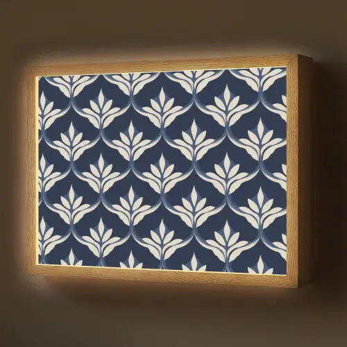 Modern - Ontwerp - Blauw Light Box met batterij (Wandlamp) middel 907 -z3d_website