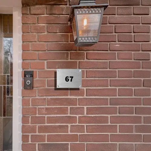 Metaal - Traditioneel Naambord Rechthoek middel -sfeer7-rechthoek-S