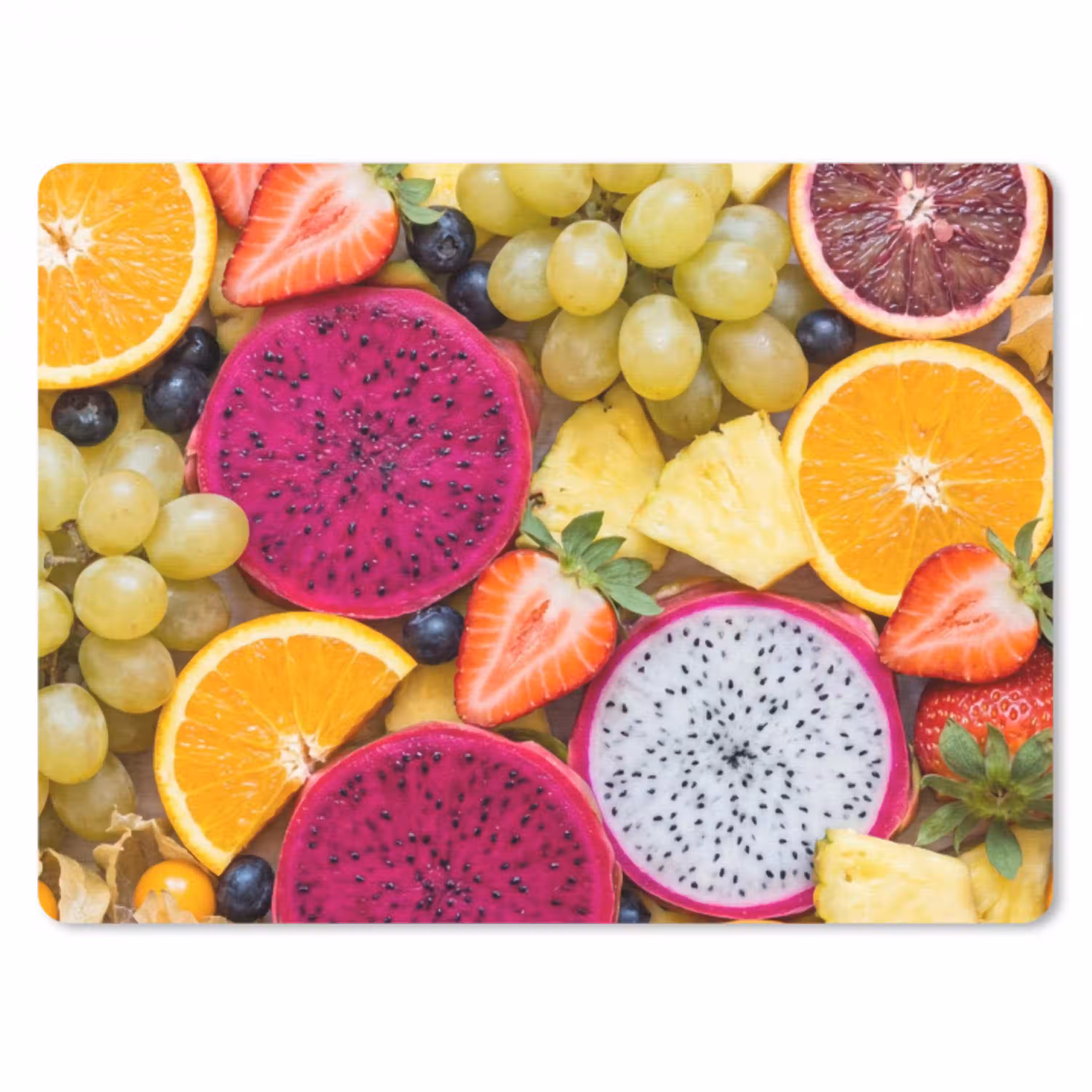 Fruit - Assortiment - Kleurrijk - Gezondheid muismat rubber klein -3d