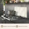 Bladeren - Beige - Wit - Botanisch - Natuur keuken achterwand spatscherm klein -usp_FR