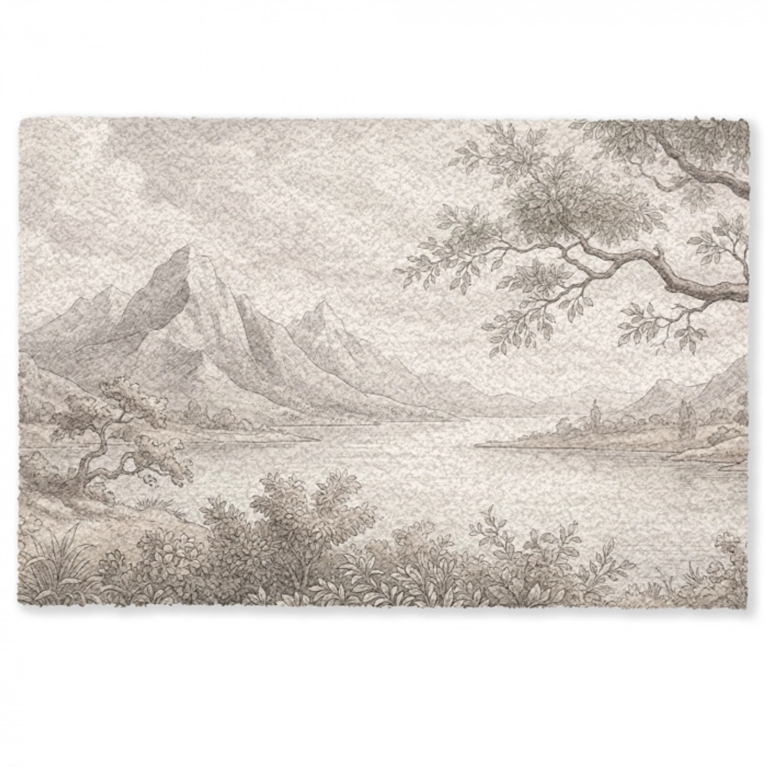 Landschap - Bergen - Meer - Natuur Deurmat klein -zkaufland3d