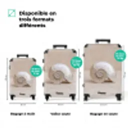 Schelp - Spiraal - Beige NBS - Handbagage koffer - Volwassenen Unisex middel zzzzzzVergelijking_3FR
