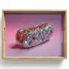 Hotdog - Steentjes - Glitters - Paars Dienblad Rechthoek middel -z3d_shopping