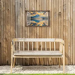 Doorkijk - Landschap - Bergen - Uitzicht - Raam Tuinposter op houten frame 2 cm dik klein -sfeer4