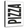 Pizza - Japandi - Decoratie - Vintage Textielframe zwart klein -3d