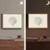 Schelp - Minimalistisch - Wit Light Box met batterij (Wandlamp) middel -sfeer3