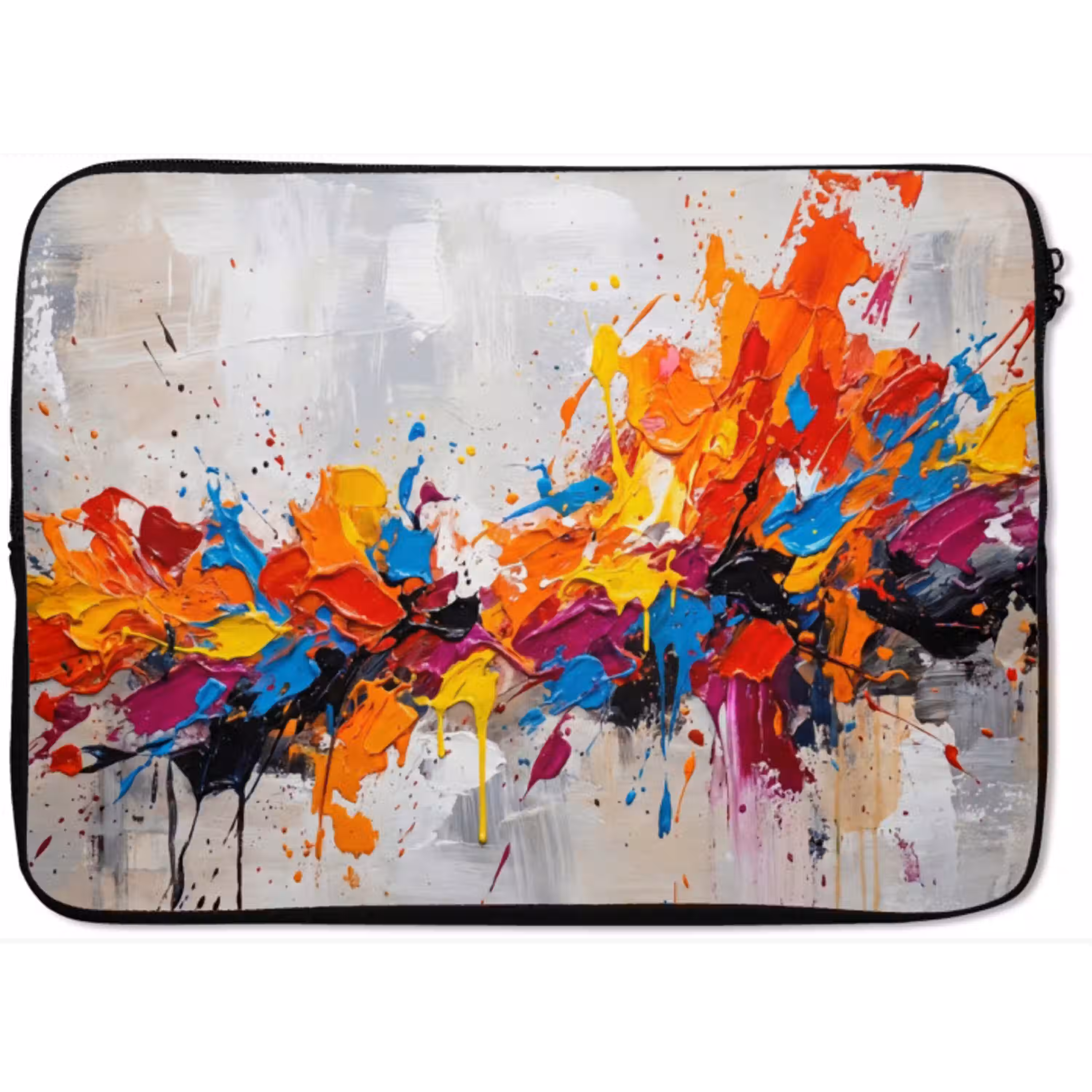 Abstract - Schilderij - Kleurrijk - Dynamisch laptophoes neopreen klein -zkaufland3dotto
