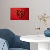 Pepers - Rood - Hart poster papier klein -sfeer3