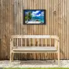 Tropisch strandzicht Tuinposter op houten frame 2 cm dik klein -sfeer4