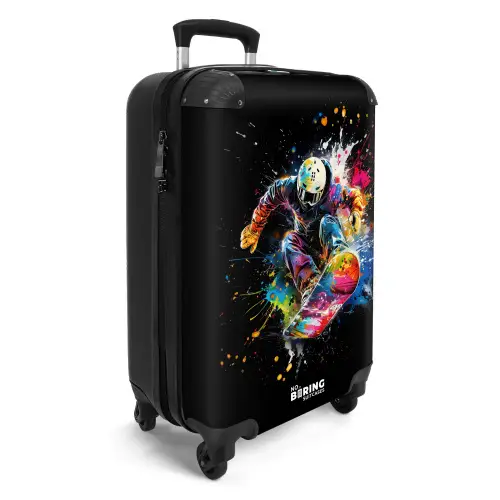 Snowboarder met graffiti NBS - Handbagage koffer - Kinderen Unisex middel -productfoto_3d