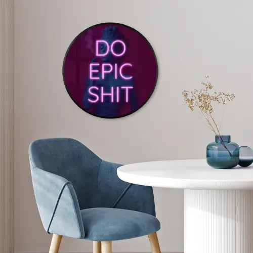 Buste - Neon - LED - Letters Fotolijst rond zonder passe partout klein -sfeer2