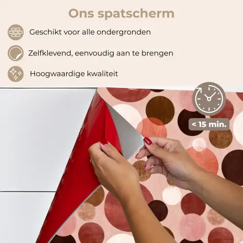 Cirkels - Modern - Kleurrijk keuken achterwand spatscherm klein 900 -spatscherm_NL