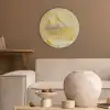 Citroen - Taart - Eten - Geel Akoestische PET Vilt - Rond klein -sfeer1