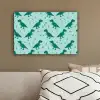 Donkergroen - Dinosaurussen - Afdrukken - Bladeren canvas 2cm klein -sfeer3