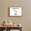 Giraf - Baby - Dieren - Blauwe ballon Light Box met batterij (Wandlamp kind) middel -sfeer2_kind