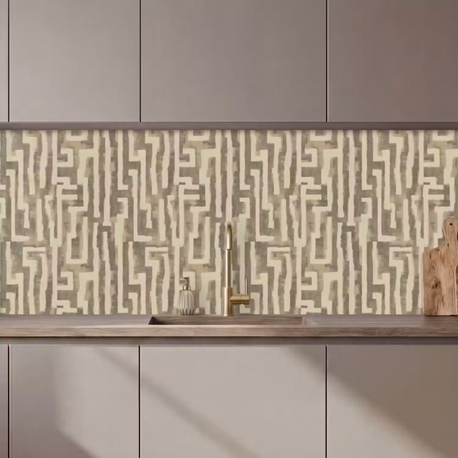 Küchenrückwand - Abstrakt - Geometrisch - Grün
