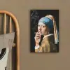 Meisje met de parel - Johannes Vermeer - Sigaretten canvas 2cm klein -sfeer3