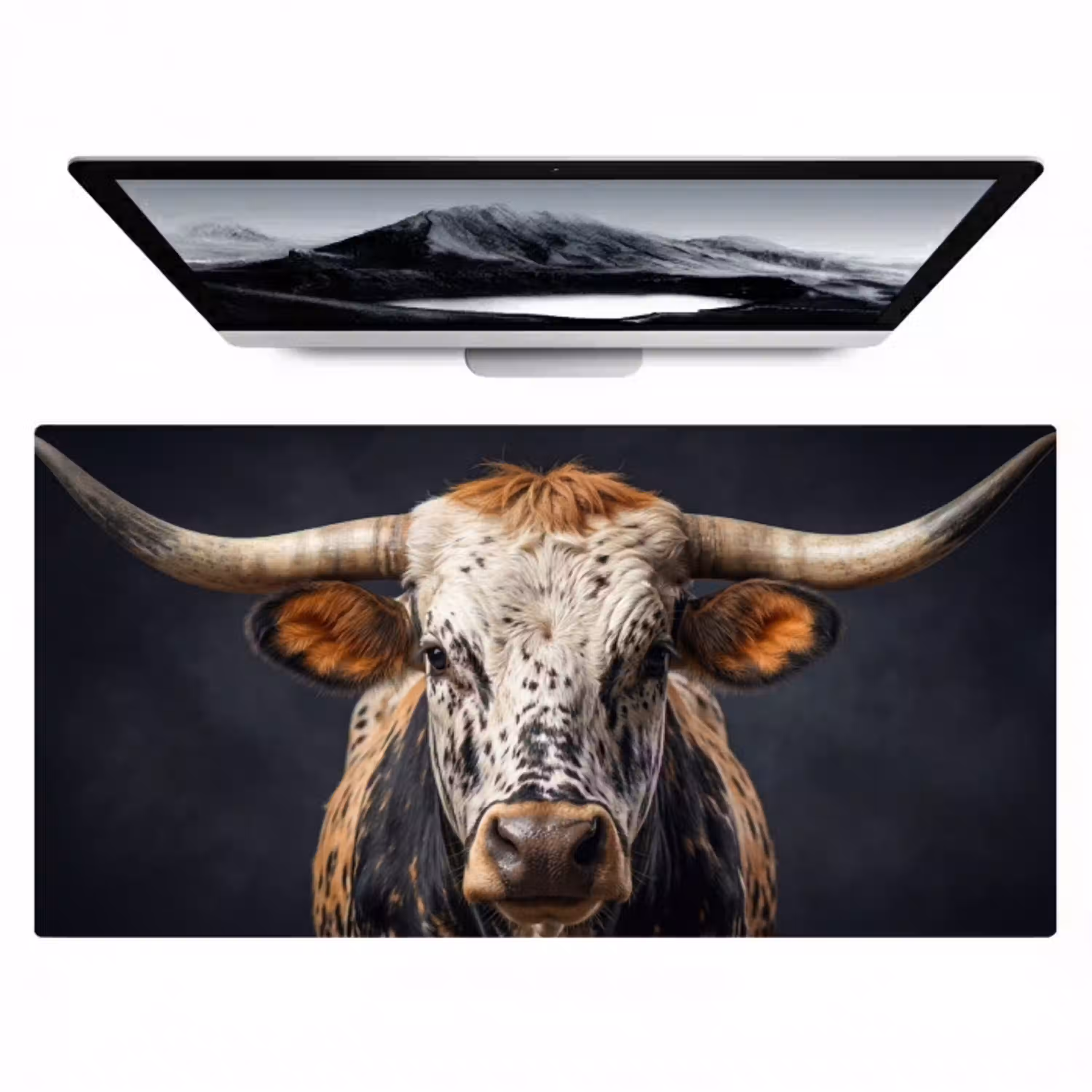 Stier - Kleurrijk - Hoorns Muismat XXL klein -zzz3d