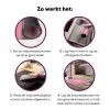 Gestreept - Roze - Chéri Inductie beschermer vinyl 3mm klein -zzzzzzz-cc-werking