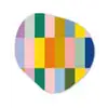 Stroken - Blauw - Patroon - Abstract Wandcirkel Organisch Forex 3mm klein -3d