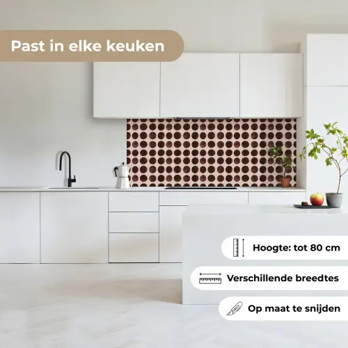 Stippen - Patroon - Bruin keuken achterwand 2 middel 871 -sfeer4_NL