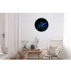 Vis - Stippen - Koraal - Blauw Wandcirkel aluminium klein -woonkamer