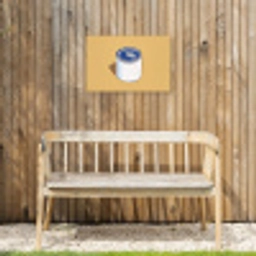 Blikje - Minimalistisch - Blauw - Illustratie Tuinposter op houten frame 2 cm dik klein -sfeer4