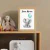 Olifant - Baby - Dieren - Blauwe ballon Light Box met kabel (Kinderlampje) klein -sfeer2_kind