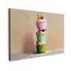 Cupcakes - Gestapeld - Kleurrijk - Fruit canvas 2cm klein -z3d