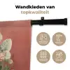 Tropische bladeren - Bloemen - Roze - groen Wandkleed katoen klein -sfeer2