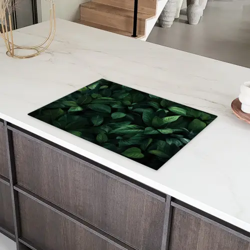 Bladeren - Ovaal - Groen - Nerven Inductie beschermer vinyl 3mm klein -sfeer8