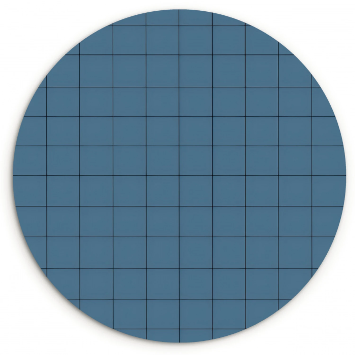 Ruiten - Geometrisch - Blauw Wandcirkel kunststof plaat 5mm dik klein 188 -3d