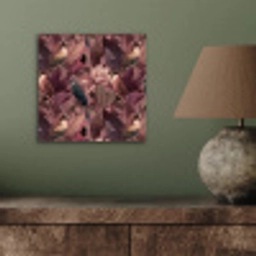 Vogels - Bladeren - Roze aluminium wit klein 46 -sfeer2