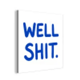 Blauw - Quote - Wit aluminium wit klein -3d