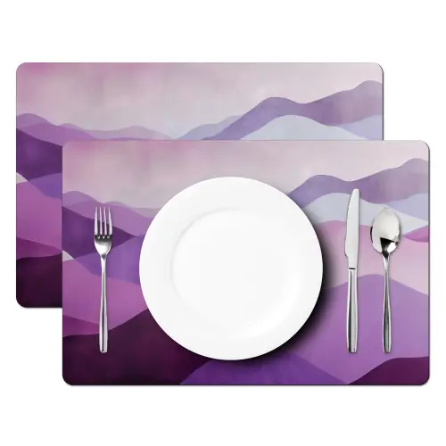 Abstract - Heuvels - Landschap - Paars Placemat vinyl groot -zzsfeer2_Kitchenyeah-website