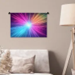 Abstract - Light - Burst - Modern - Colorful Wandkleed katoen klein -sfeer4