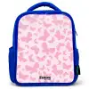 Roze vlinders Kinderrugzak - Blauw middel -3d