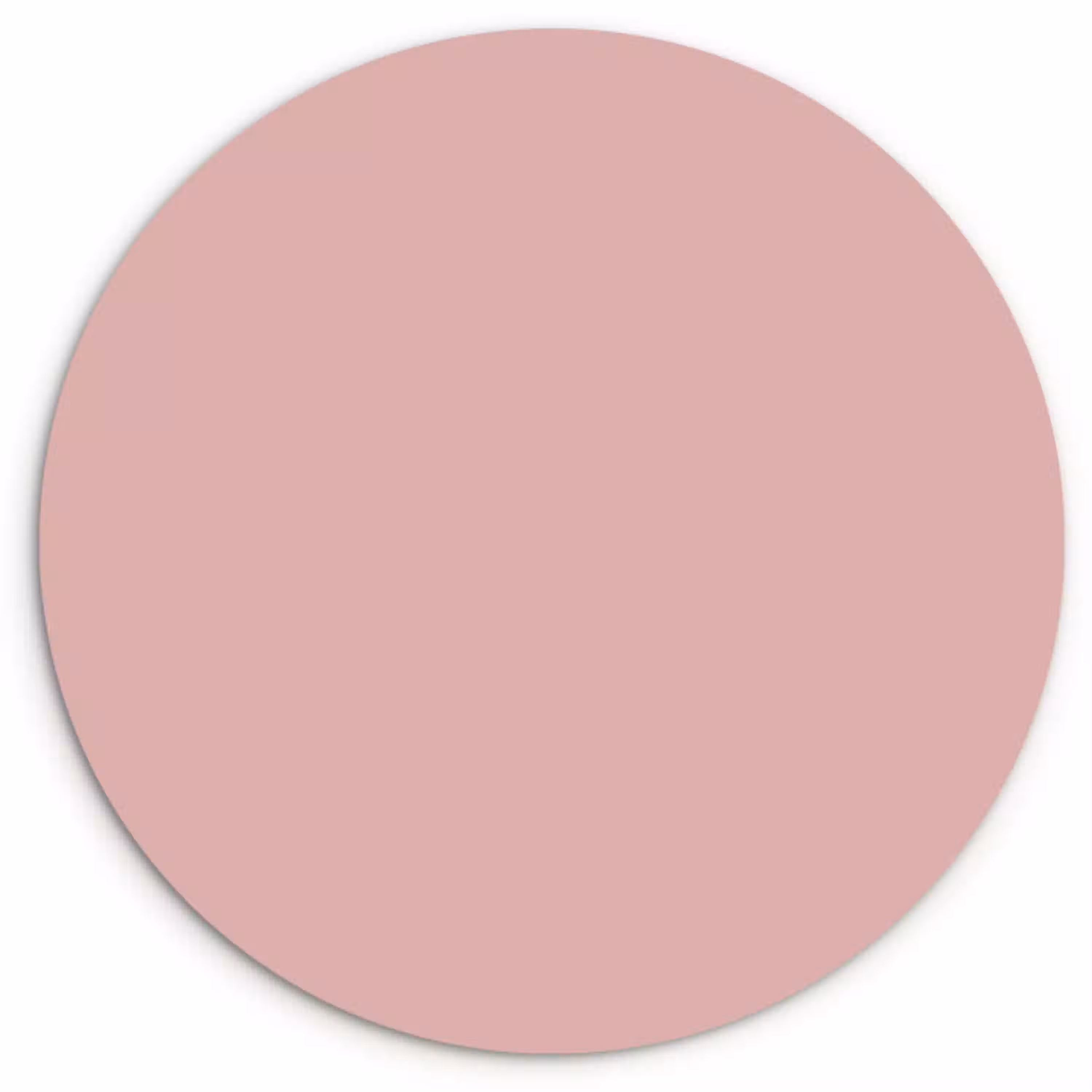 Soft - Blush - Roze Wandcirkel kunststof plaat 5mm dik klein 188 -3d