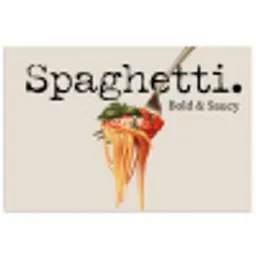 Spaghetti - tomatensaus - Parmezaanse kaas poster papier klein -3d